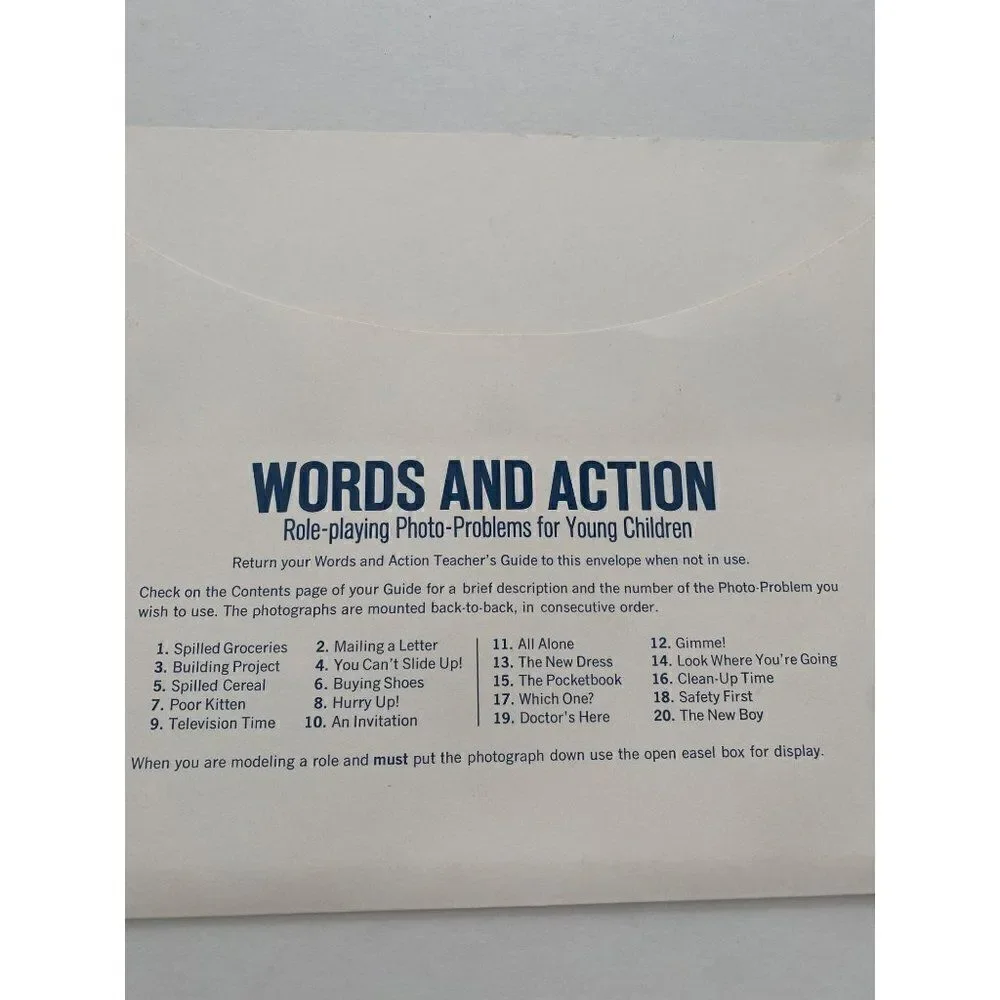 Vintage WORDS AND ACTION  Role Playing 1967 Fannie George Shaftel
